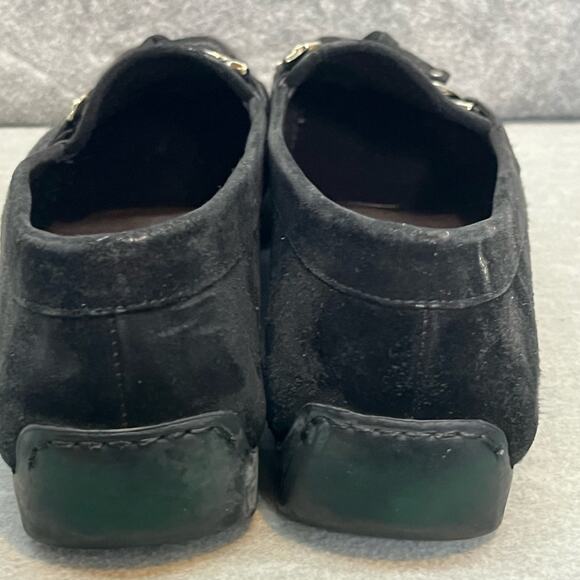 STUART WEITZMAN Loafers Women's 8.5 B Perforated Suede Chain Link - Picture 7 of 9